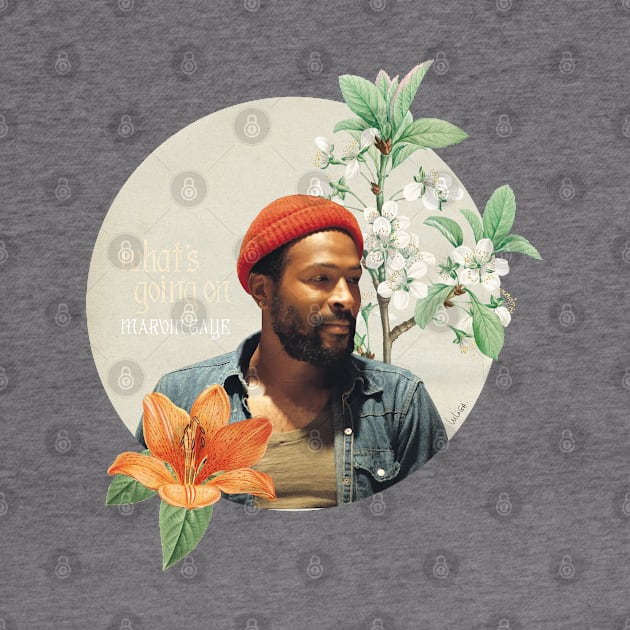 Floral Marvin Gaye by luliga